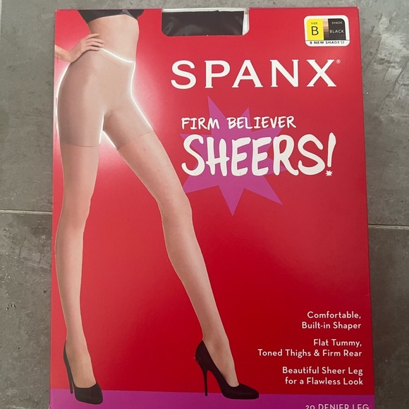 Spanx Firm Believer Sheers Tights Black Size B - Picture 1 of 5